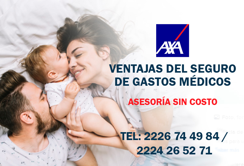 Contratar Seguro de gastos médicos mayores menores AXA logotipo asesores M&C consultores financieros puebla cdmx monterrey gualajara